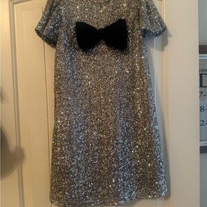 Biscotti Silver Sequin Top